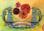 Bristol in Autumn Birthday Card | Clifton Suspension Bridge Greeting Card | Eco-Friendly Luxury Card | Handmade in UK