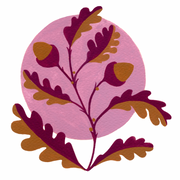 A Hand-Painted Autumn Greeting Card – 3D Standing Autumn Oak Card – Custom Colours – Eco-Friendly, Unique Keepsake Gift