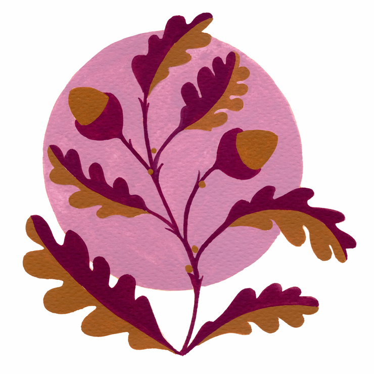 A Hand-Painted Autumn Greeting Card – 3D Standing Autumn Oak Card – Custom Colours – Eco-Friendly, Unique Keepsake Gift