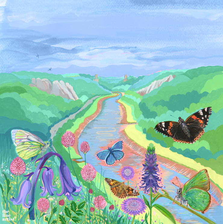 Butterflies over the Avon Gorge, Bristol