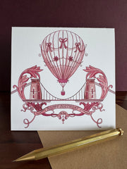 Bristol Birthday Card | Clifton Suspension Bridge Greeting Card | Eco-Friendly Luxury Card | Handmade in UK