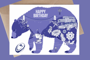 Bristol Blue Bear, Greeting Card
