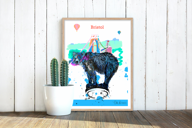 Bristol Print, Bears Rugby Poster