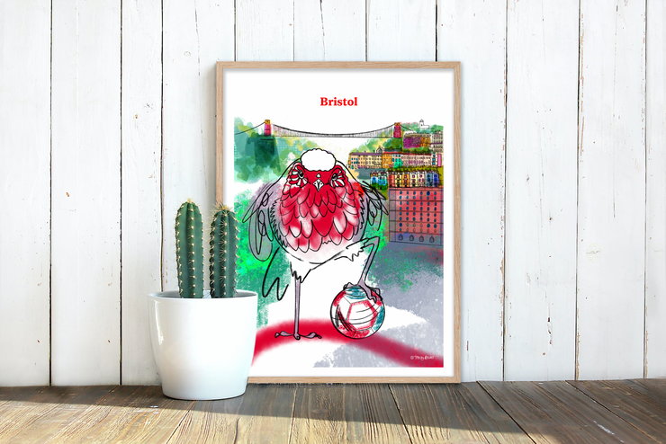 Bristol Print, Bristol City Football Poster