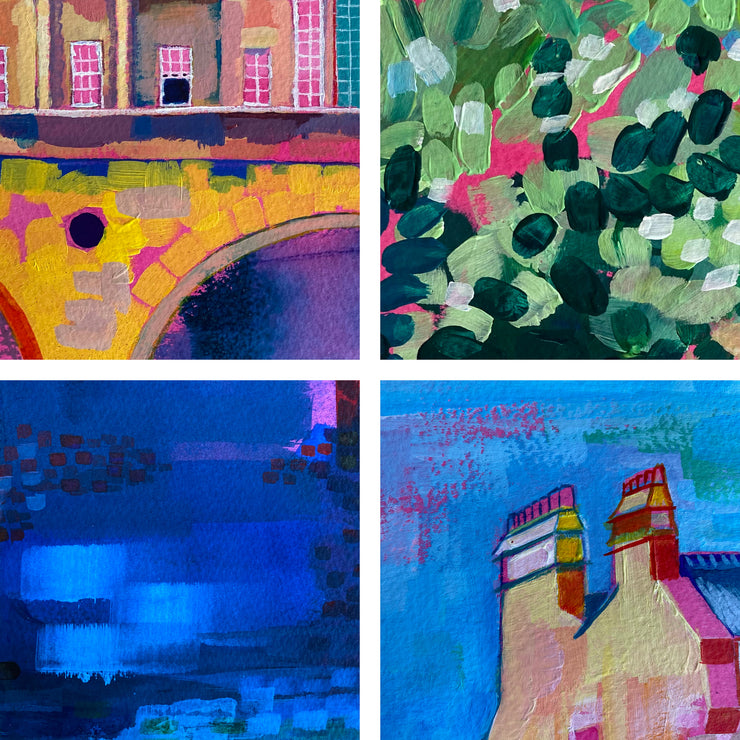 All Wrapped Up, Bath Print, Pulteney Bridge, Bath Weir, Bath Secret Santa