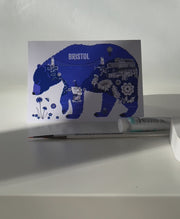 Bristol Greeting Card, Blue Bear