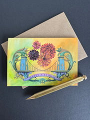 Bristol in Autumn Birthday Card | Clifton Suspension Bridge Greeting Card | Eco-Friendly Luxury Card | Handmade in UK