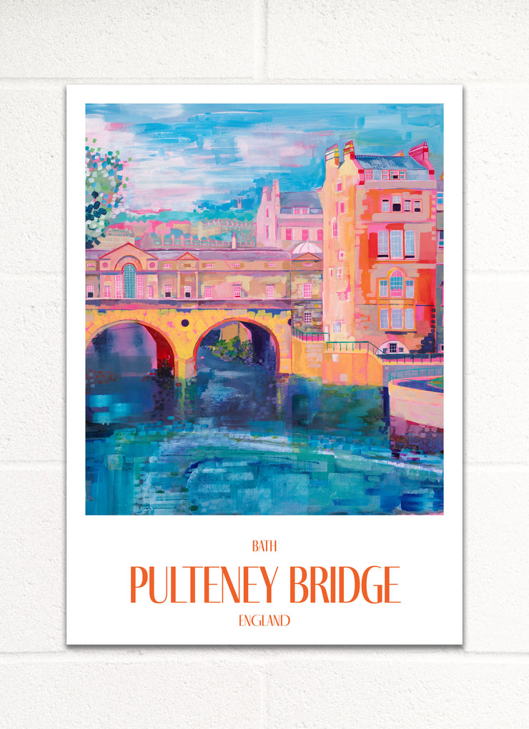 Pulteney Bridge, Bath Travel Poster