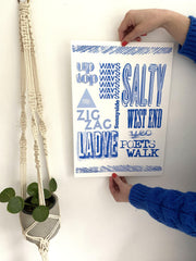 willow blue typography - The Fine Artist - Tracey Bowes