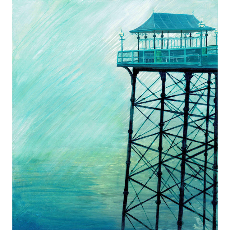 Summer Rain, Clevedon Pier - The Fine Artist - Tracey Bowes