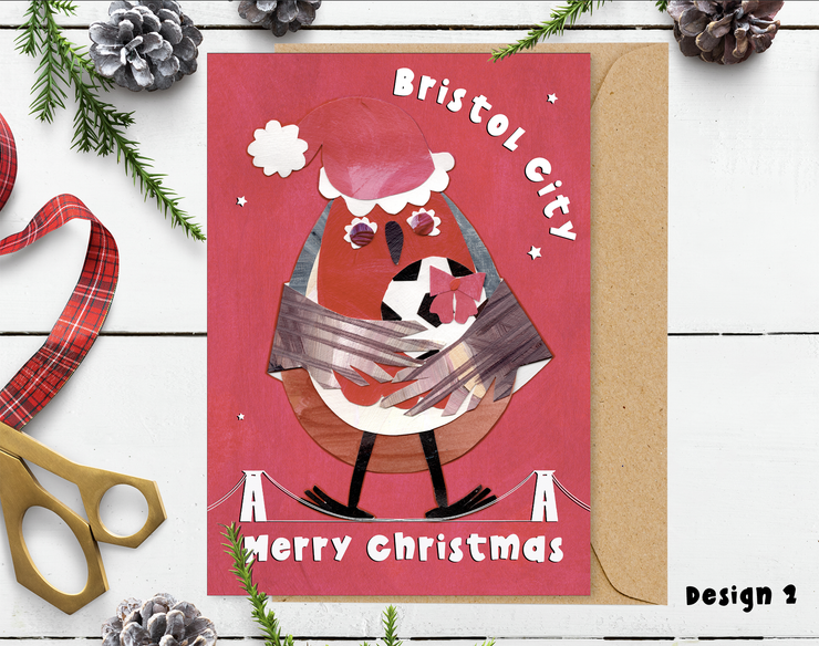 Bristol Christmas Card, Bristol Robin Football