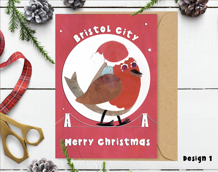 Bristol Christmas Card, Bristol Robin Football