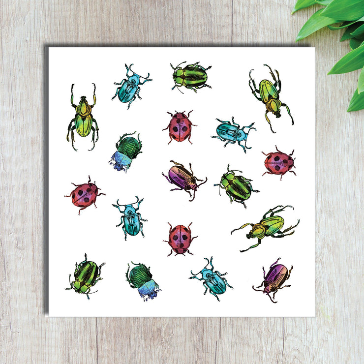 Beetle Bugs, Greeting Card - The Fine Artist ® - Tracey Bowes