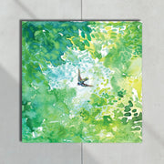 Blue Skies, Bird, Greeting Card - The Fine Artist ® - Tracey Bowes