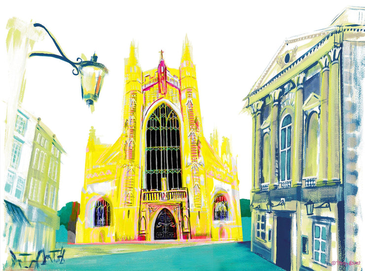 Bath Abbey, Bath - The Fine Artist ® - Tracey Bowes