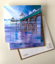 Majestic Pier, Clevedon, Greeting Card