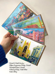 Bath Abbey, Bath, greeting card - The Fine Artist ® - Tracey Bowes