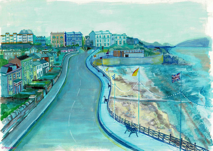 saturday morning beach, clevedon - The Fine Artist - Tracey Bowes