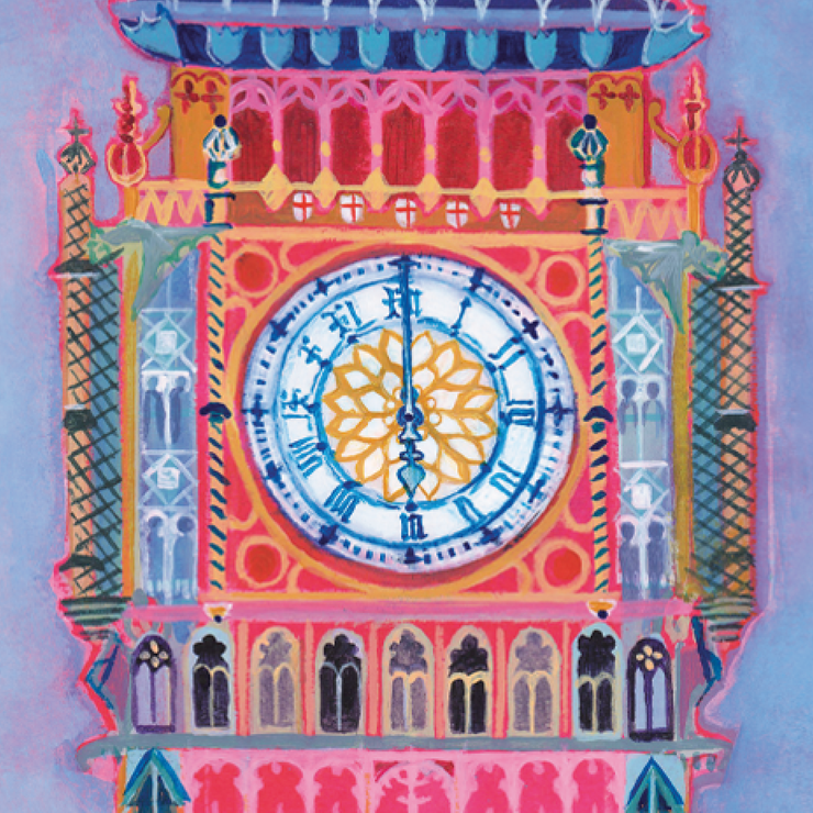 Big Ben, Prussian Blue and Pink, London