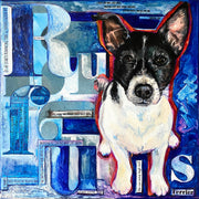 typographic dog portrait - The Fine Artist - Tracey Bowes