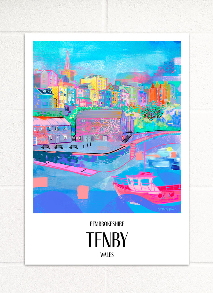 Tenby, Welsh Travel Poster